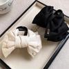 Black Gold Label Bow Grab Clip Feminino 2024 Novo High-end Sense Half Hair Clip Headwear Shark Clip