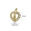 Explosiones transfronterizas de Amazon Europa y Estados Unidos collar retrato colgante 18K microincrustación circonio de color colgante exquisito accesorios de joyería DIY