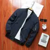 Chaqueta Fina Cruzada para Hombre de Primavera y Otoño Chaqueta Casual Traje de Béisbol para Hombre Cuero Juvenil 9937