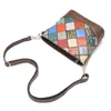 Bolso de Mujer de Costura Nueva Transfronterizo Bolso Tote Cuero Genuino Bolso Pequeño Simple Piel de Vaca Diamante Bohemio Bolso de Hombro Cruzado