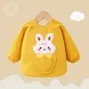 Babero Impermeable de Pana para Bebé para Comer, Anti-Suciedad, Otoño e Invierno, Babero Unisex para Bebé, Babero Infantil