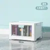 Caixa de Armazenamento Dobrável Lado Transparente Porta Dupla Armário de Armazenamento com Rodas Artigos Diversos Domésticos Brinquedos Lanches Organizando Caixa para Carro