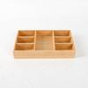 Caja de Almacenamiento Divisoria de Cajón Estilo Japonés de Bambú Extensible para Cubiertos Certificado Transfronterizo Organizador Completo Caja de Almacenamiento para Oficina Venta al por Mayor