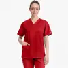 Ropa Quirúrgica de Hospital, Ropa para Lavado de Manos, Uniformes Profesionales para Clínica, Traje Delgado de Cuello en V para Estudiante de Enfermería Mujer, Dropshipping Amazon