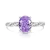 Transmisión en Vivo Venta Caliente Anillo Huevo de Paloma Retorcido Corte Flor de Hielo Piedra Preciosa de Color Incrustado con Diamante de Alto Carbono Brillante Joyería Envío Directo