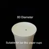Vaso de Papel Degradable Ecológico con Recubrimiento Acuoso Libre de Plástico, para Bebidas de Té con Leche, Jugo y Café