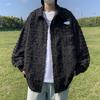 Jaqueta Masculina Estilo Retrô Americano com Franjas e Design Xadrez, Coleção Primavera/Outono 2025, Estilo High Street, Versátil, com Lapela, Manga Longa para Homens