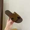 Pantuflas de lino estilo coreano para mujer, nuevo modelo de verano, sandalias con forma de H, estilo vacacional, sandalias planas suaves para la playa
