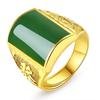 Ortografía mucho suministro directo de oro chapado en oro chapado para hombre anillo abierto cuadrado imitación ágata anillo fabricantes mayoreo