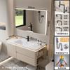 Lavabo Cerámico Todo en Uno de Lujo Ligero con Esquinas Redondeadas Combinación de Mueble de Baño Lavabo Lavabo Lavabo Mueble de Lavado