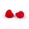 Felpa Flock de Botón Alto Corazón Tridimensional Botón con Forma de Corazón Hebilla Decorativa DIY Suéter de Punto Cárdigan Chaqueta