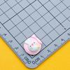 Juego de Comida Animales de Dibujos Animados Tenedor Pollito Conejo Oso Cachorro Plato para Pastel Pasador Cordón para el Cabello Accesorios de Resina DIY