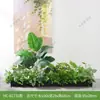 Combinación de paisajismo con plantas verdes artificiales, jardineras, maceteros, decoraciones de flores artificiales, decoración de paisaje con plantas artificiales para escaparates de centros comerciales, interior y exterior
