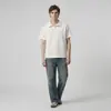 Camisa Polo Manga Curta com Gola Masculina Marca Tendência Verão Camiseta Estilo Coreano Slim Fit Fashionável 2026 Nova Versátil Camiseta Top