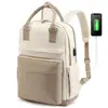 Mochila Casual Transfronteriza para Mujer de Alto Nivel, Alta Capacidad, Almacenamiento Multifuncional, Repelente al Agua, Mochila para Computadora Multiescena