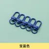 Pacote com 10 Correntes de Porta Chaveiro com Pintura Colorida Fivela de Cachorro Joias de Metal Acessórios DIY Chaveiro Giratório em Forma de U Ponto