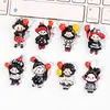 Piezas accesorias de resina: linda caricatura de niña pequeña, payaso, globo, pegamento de crema DIY, imanes para refrigerador, accesorios para fundas de teléfono