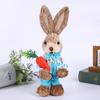 Modelo de conejito de Pascua de simulación 100% hecho a mano de 35 cm, adornos decorativos para rincón de plantas de jardín y balcón
