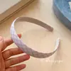 Diadema con Diseño de Corona Alta para Hacer que el Rostro Parezca Más Pequeño, Lujo Ligero, Antideslizante, Tejido, Patrón de Cuadros y Lunares, Sensación de Alta Gama para Adultos y Mujeres Jóvenes