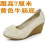 Sapato Feminino Salto Alto Branco Guindaste Inclinação Primavera Novo Solado Grosso Impermeável Plataforma Aumento de Altura Couro Genuíno Retro Britânico Sapato de Trabalho