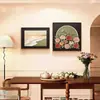 Pintura Decorativa de Alto Nivel para Dormitorio, Arte de Pared Cálido Estilo Crema para Mesita de Noche, Combinación Minimalista para Habitación Principal, Arte de Pared Tridimensional