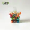 Botella Sellada de Bebida Refrescante de Jugo de 100ml Botella de Caramelo Arcoíris Botella de Plástico Transparente con Forma de Mariposa de Grado Alimenticio