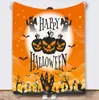 Manta Cubierta de Calabaza para Comercio Exterior Manta de Fantasma Franela Temu Calabaza Transfronterizo Halloween Halloween Estación Independiente