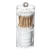 Recipiente redondo portátil acrílico para cosméticos, caixa de armazenamento de pó de algodão, cotonete, removedor de maquiagem, caixa de armazenamento de sobreposição de algodão