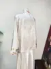 Camisa jacquard bordada pesada estilo chino Zhi Li con cuello mao, estilo nacional, nuevo modelo principios de otoño 2026, elegante y favorecedora para mujer