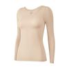 [Causa del color del cristal] Camiseta interior estilo coreano adelgazante de cuello bajo ultrafina de cuello redondo grande ropa interior térmica top adelgazante ajustado para mujer