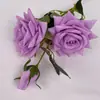 Flor de Rosa Artificial de 3 Cabezas para Paisajismo Exterior, Flor Artificial Transfronteriza, Bola de Flores para Pared de Fondo de Salón de Bodas, Flor Artificial