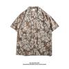 Camisa floral estilo tailandês masculina moda verão marca tendência Ruan bonito manga curta plus size solta para casal usar Seda de Gelo secagem rápida camisa de praia
