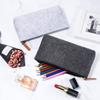 Estojo de Lápis de Feltro Personalizado, Material Escolar para Estudante, Bolsa de Feltro Simples e Prática, Porta-Canetas de Feltro com Zíper, Bolsa de Armazenamento de Feltro para Óculos