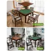 Mesa de Mahjong de Madera Maciza Mesa Sencilla para el Hogar Frotada a Mano Mesa Guandan Sala de Ajedrez y Cartas Mesa de Mahjong Mesa de Ajedrez de Mesa Mesa Cuadrada