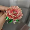 Broche exquisito de flor de peonía de alta calidad, moda nacional, ramillete clásico chino, elegante alfiler de flores, accesorios para cheongsam y hanfu.