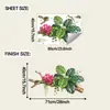 Adesivos de Parede Fun-E388 Madeira Natural Simulada Flores e Folha de Tartaruga para Quarto, Sala de Estar, Entrada, Decoração de Embelezamento de Parede Doméstica