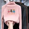 Camada base infantil de gola alta parcial, camiseta quente de manga comprida com forro de fleece para outono e inverno, para meninas e crianças mais velhas, feita de fleece alemão, adequada como camada interna para o outono