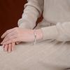 Pulsera Fina Chapada en Plata 999 para Mujer, Esmerilada Brillante, Simple Elegante, Pulsera de Bambú de Plata Pura, Joyería, Pulsera Grabada