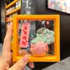 Colgante de peluche tejido a crochet cosas buenas suceden lana tejida a mano Caqui bueno Caqui suceden llavero para bolso accesorios pequeños