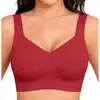 Soporte suave transfronterizo, sin varillas, sujetador sin costuras cómodo y de soporte para mujeres con busto grande, talla grande, se puede usar como prenda exterior