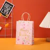 Bolsa de papel kraft bolsa de regalo de cumpleaños bolsa tote publicitaria con logo impreso bolsa de embalaje al por mayor