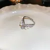 Fresco e radiante! Anel de dedo indicador borboleta oval flor zircônia nicho alta qualidade joia de mão moda luxo leve para mulheres