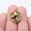 21X19Mm 2.3g Multicolor Accesorios para Joyería Hecha a Mano DIY Animales Lindos Herradura Cabeza de Caballo Colgante
