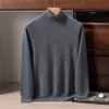 Nuevo Modelo 2026 Suéter 100% Cachemir para Hombre, Cuello Alto, Otoño e Invierno Casual de Negocios Suéter Cálido de Punto Básico