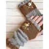 Otoño e invierno europeo y americano nuevo Amazon TEMU estación independiente comercio exterior moda cálido costura bordado guantes mujer