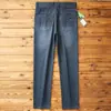 Calça Masculina Jeans Lavado Vintage de Verão Fina Estilo Europeu Lyocell Simples de Alta Qualidade Confortável Reta Slim