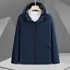 Roupa de Trabalho Impermeável e à Prova de Vento Personalizada com Logo para Homens e Mulheres, com Texto e Gráficos Impressos, Uniforme de Equipe Quente Três em Um com Forro de Fleece
