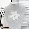 Encaje de cuentas de flores tridimensionales para vestido infantil, flor decorativa, bordado a mano, tocado de encaje, accesorios para el cabello, material