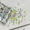 5-8mm Coloridos Asimétricos Hielo Triturado Cristal Porcelana Pintura Diamantes Alta Calidad Súper Brillantes Luminosos Resina Transparente Artificial Cubitos de Hielo Pequeños