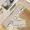 Tapetes de Piso para Cocina Estilo Dibujos Animados, Tapetes de Piso Domésticos Absorbentes de Agua y Aceite, Fáciles de Cuidar, Resistentes a Manchas, Resistentes al Desgaste, Tapetes de Piso Antideslizantes de Diatomeas